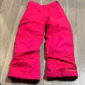 Columbia Buganboo Kids' Bright Pink Snow Pants (Omni-Tech)